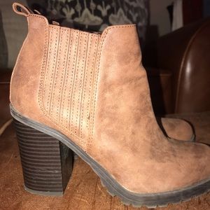 Tannish brown chelsea booties